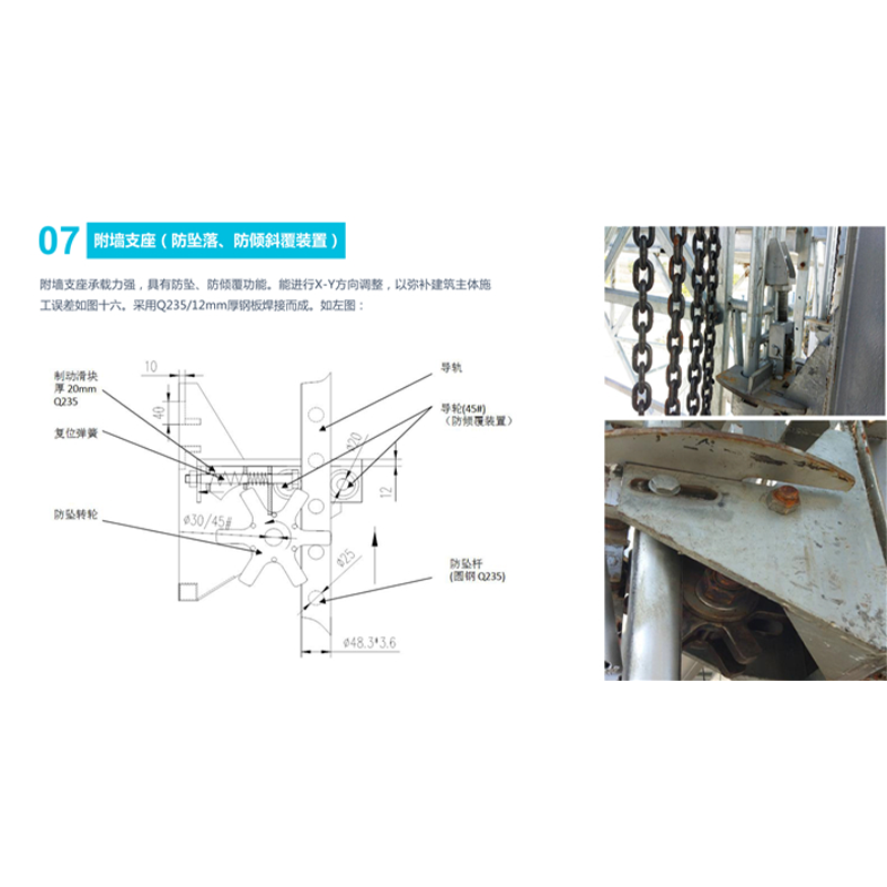 Integrated attached lifting scaffold PPT display