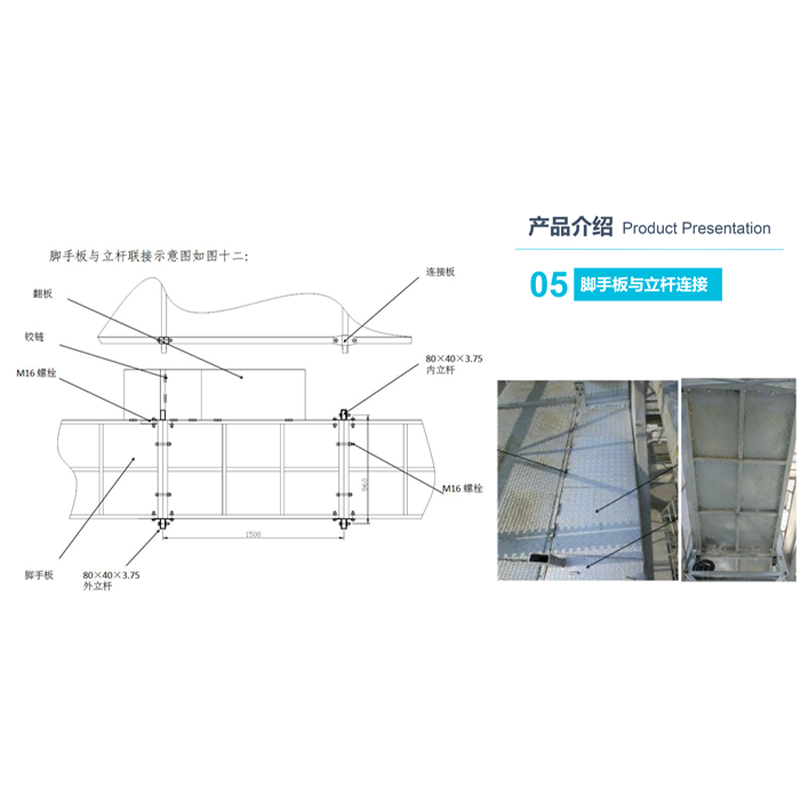 Integrated attached lifting scaffold PPT display