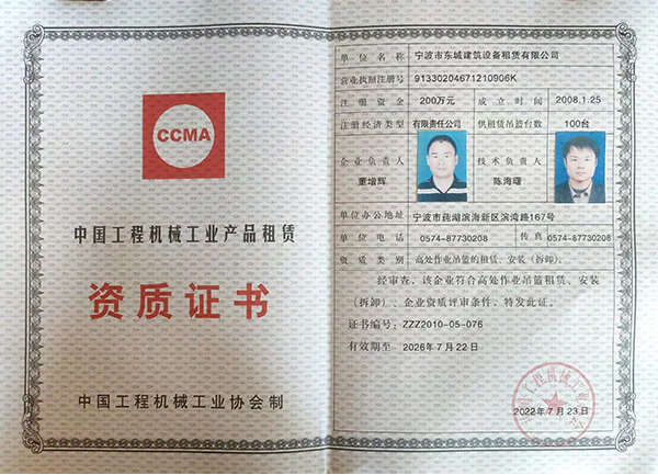 certificate